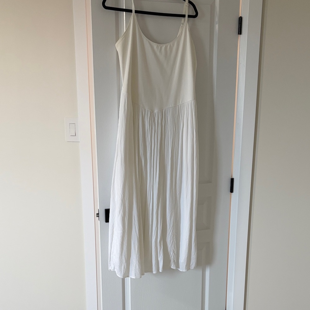 aerie Cream Spaghetti Strap Maxi Dress